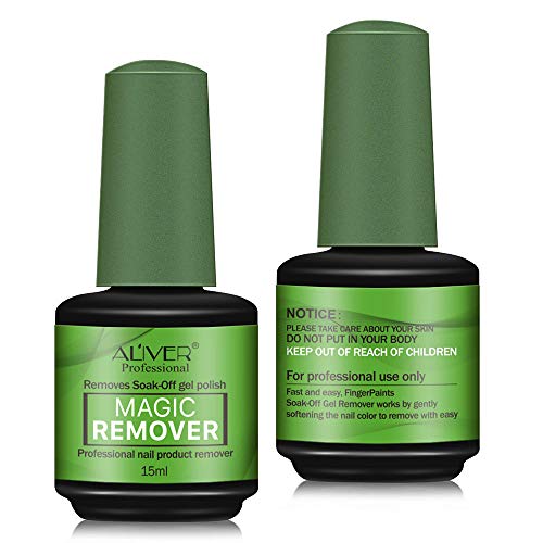DAGEDA Magic Nail Polish Remover, Professional Soak-Off Gel Nail Polish Delete Primer Acrylic Clean Degreaser For Nail Art Lacquer - 2-3 Minutes, Easily & Quickly, Don't Hurt Your Nails（15ml）