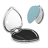 Idea de regalo perfecta: este bonito espejo compacto verde caniche es un maravilloso regalo para los amantes del maquillaje, madres, novias, hermanas o colegas, adecuado para el día de San Valentín, Navidad, cumpleaños y mucho más