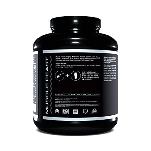 Muscle Feast Highly Branched Cyclic Dextrin Premium Pre-Workout or Post-Workout Supplement, Unflavored, 5lbs - Image 3