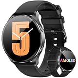 Blackview Smartwatch Uomo Donna, Effettua e Rispondi alle Chiamate, 1.43' HD AMOLED Orologio Smartwatch Fitness con 112+ Sportive/SpO2/Monitoraggio del Sonno/Cardiofrequenzimetro per Android IOS