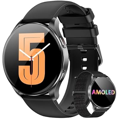Blackview Smartwatch Uomo Donna, Effettua e Rispondi alle Chiamate, 1.43' HD AMOLED Orologio Smartwatch Fitness con 112+ Sportive/SpO2/Monitoraggio del Sonno/Cardiofrequenzimetro per Android IOS