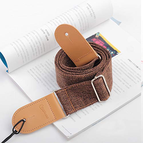 Asudaro Sangle de Guitare 80-140cm Vintage Guitare Strap Coton et Cuir Sangle Basse Réglable Sangle de Transport Courroie de Guitare pour Guitare Electro-Acoustique Basse Ukulele Basse 5cm - Les Beatles, Paul McCartney, John Lennon, RIngo Starr, George Harrison Asudaro Sangle de Guitare 80-140cm Vintage Guitare Strap Coton et Cuir Sangle Basse Réglable Sangle de Transport Courroie de Guitare pour Guitare Electro-Acoustique Basse Ukulele Basse 5cm – Image 3