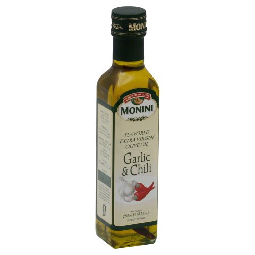 Aceite de oliva extra virgen Monini con chile y ajo miniatura 1
