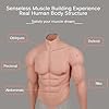 LKYLVEE Muscle Suit en Silicone - Faux Mâle Poitrine Réaliste avec Bras - Faux Abs Costume Poitrine Cosplay Halloween Party Supplies,Colour 3,L #1