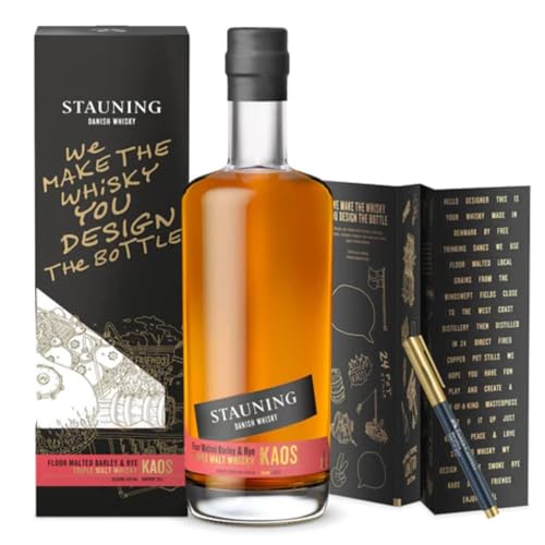 Stauning KAOS Triple Malt Whisky | Dänischer Whisky | Bodenvermälztes Getreide | Direkt befeuert in kleinen Pot-Stills...