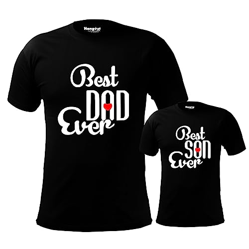 Image of Hangout Hub | Family T-Shirts | Best Dad Son | Set of 2