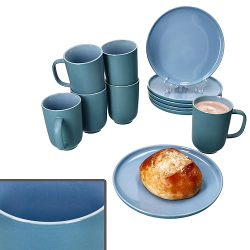 Ritzenhoff & Breker Jasper 12tlg Frühstücksset Ozeanblau I Je 6x...