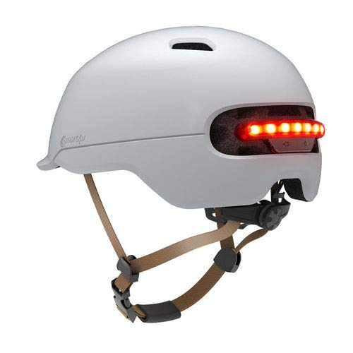 SMART4U Casco Helmet Model sh50l Size m-White, Juventud Unisex, Blanco, estandar Cover