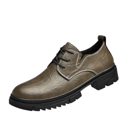 Men's Leather Work & Dress Fit Shoes Comfortable & Fashionable Oxford Casual Business Shoes, Perfect for Offices Events & Casual Outings