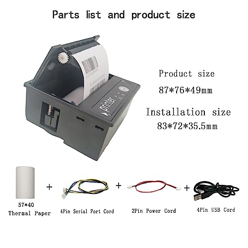 Module d'impression micro 12V pour borne de commande et ticket thermique