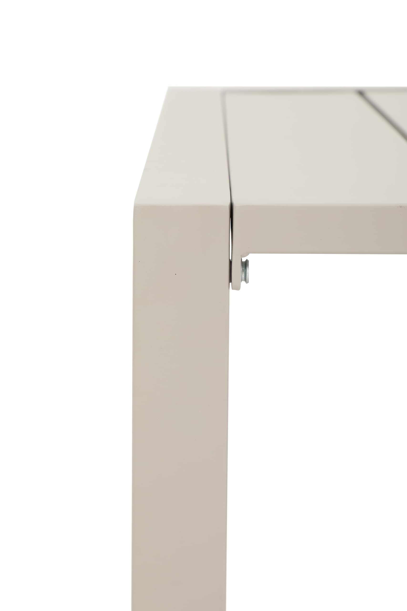 Tarrington House Salotto da esterno Picton 4 pezzi, acciaio, 2 poltrone singole, 1 divano a 3 posti, 1 tavolino, champagne