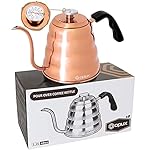 OPUX Pour Over Coffee Kettle with Gooseneck | Stainless Steel 40 oz, Stovetop Induction Goose Necked Kettle Slow Pour Drip Spout (1.2 Liter, 40 fl oz) Copper