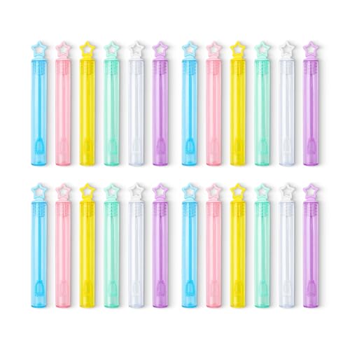 24 Stück Mini Seifenblasen Röhrchen Leere Bubble-Tubes zum Befüllen Kleine Seifenblasen-Sticks für Partydekoration Events und Feierlichkeiten Handlich für Innen- und Außenbereich