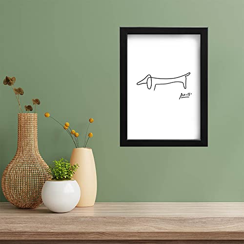 Impression d'art Pablo Picasso Chien saucisse affiche décoration murale noire et blanche - 5