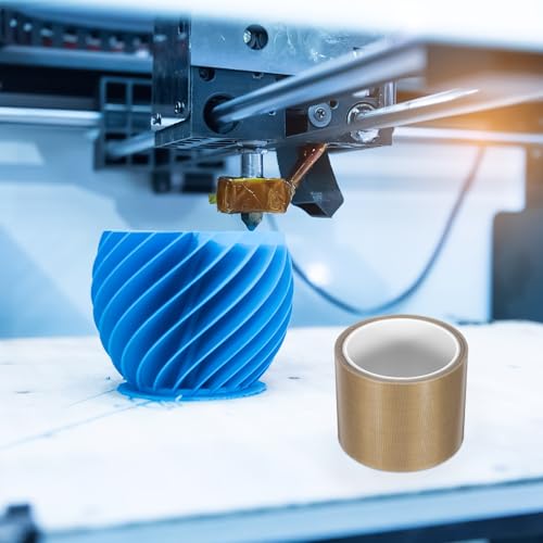 Image of MECCANIXITY 2 Pcs High Temperature Tape 13mm PTFE Coated Fabric Tape Heat Resistant Tape for Vacuum Sealers Adhesive Tape 10m /33ft Brown 0.13mm Thickness