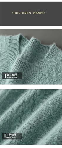 Men Winter O-Neck Solid Color Long Sleeve Urban Pullover Thickened Cashmere Knitted Sweater2