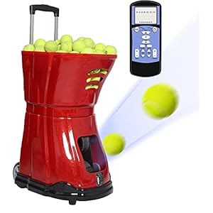 Tennisbal Machine Draagbare Automatische Bal Launcher Tennis Praktijk Apparatuur Intermediaire Tennis Trainer,Rood