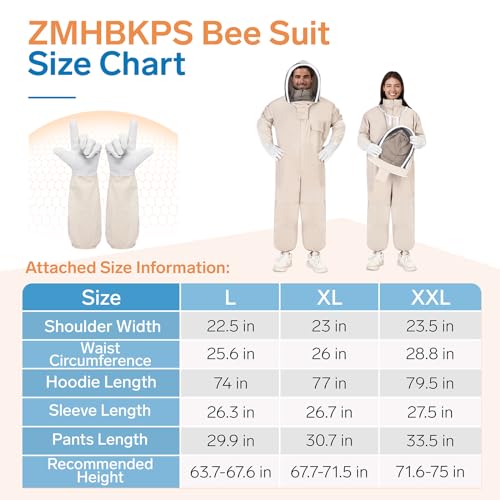 Zmhbkps ZMH223 Bee Suit For Men Women,Beekeeper Suit thumb #4