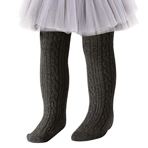 Image of Baby Toddler Girls Tights Seamless Cable Knit Cotton Leggings Pants Stockings for Infant Baby Girl