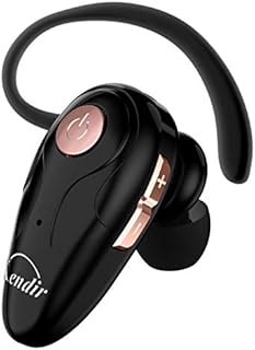 kendir Bluetooth Headset, V5.0 Ultralight Wireless Headphone Cell Phone Earpiece with Mic Headsetcase,Volume Control, Handsfree Earbud,Compatible with Android/iPhone/Smartphones/Laptop (black)