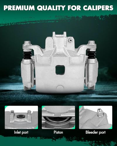 Image of SCITOO 19B7102 Front Left Disc Brake Caliper Assembly w /Bracket For Nissan For Altima 2013-2019,For Nissan For LEAF 2014-2017