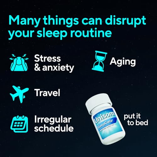 Image of Unisom SleepGels Nighttime Sleep Aid Capsules for Adults, Diphenhydramine HCI 50mg, Non-Habit-Forming Sleep Medicine for Relief from Occasional Sleeplessness, 100 Count