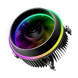 Vetroo Shadow CPU Air Cooling Cooler PWM Aluminum LED Addressable RGB Motherboard Control Cooling Fan Motherboard Sync for Intel Core i7/i5/i3