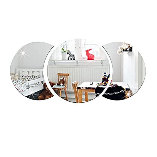 Adesivo 3D Moon Mirror, Funien 3 Unidades/Conjunto 3D Moon Mirror Sticker Acrílico Mirror Wall Stick