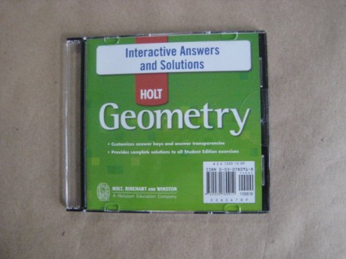 Interactive Answ/Sol CD-ROM Geom 2007 (Holt Geometry © 2007)