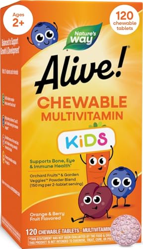 Nature's Way Alive! Children’s Chewable Multivitamin, Cherry, 120 ct - image 1