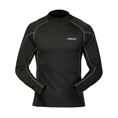 Musto Thermal Base Layer Layers for Sailing & Skiing - Turtle Neck Top Black - Lightweight Thermal Lining