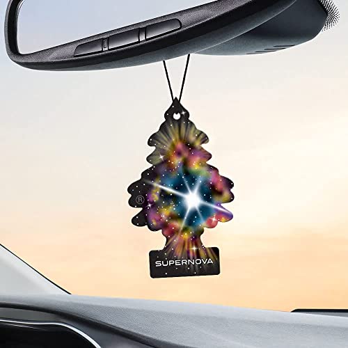 Image of Little Trees Car Air Freshener | Hanging Paper Tree for Home or Car | Supernova | 6 Pack