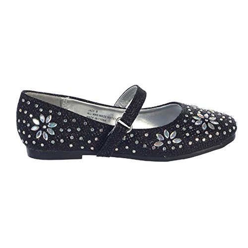 Swea Pea & Lilli Girls Rhinestone Flats with Strap2