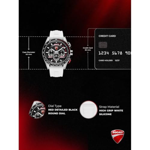 Image of Ducati Extreme Sports Chronograph Analog Quartz Men's Watch with Silicone Strap