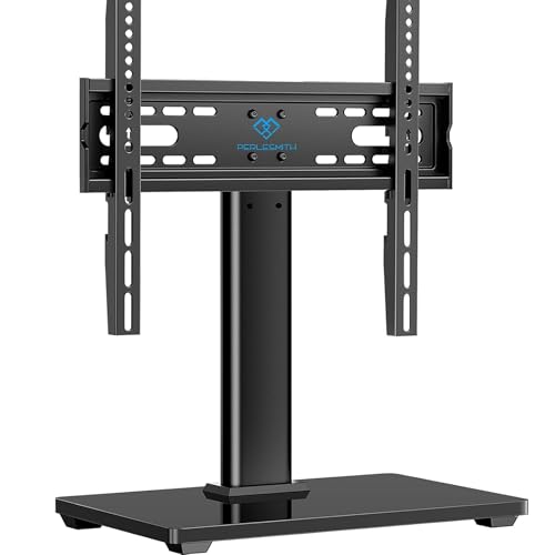 PERLESMITH Universal TV Stand Legs for 32-60 inch TVs, Table Top TV Stand up to 88 lbs, Height Adjustable Television TV Mount, Universal TV Base for Livingroom & Bedroom, VESA 400x400mm PSTVS04-N1