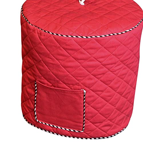 Air Fryer Dust Cover Storage Cover with Pocket, Portable Easy Cleaning Household Appliance Cover, Dust Cover for Cooker kitchen, 6 quart red