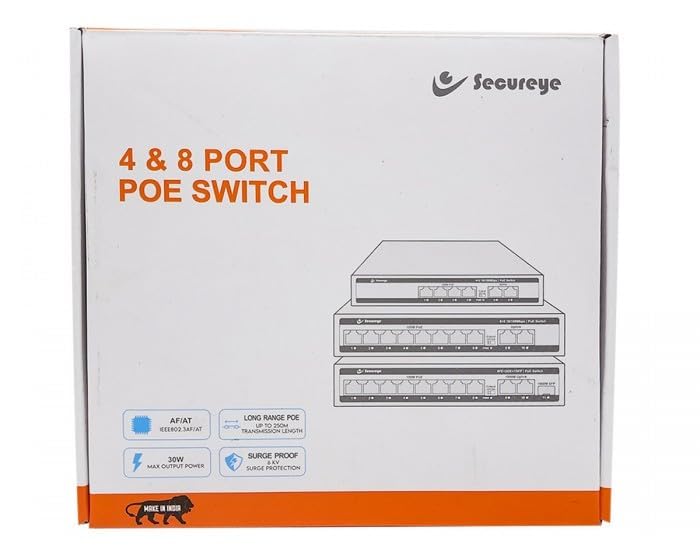 Navkar Systems 4 Port + 2 Uplink Ports 10/100 Mbps PoE Switch (4+2 Port)-image-18