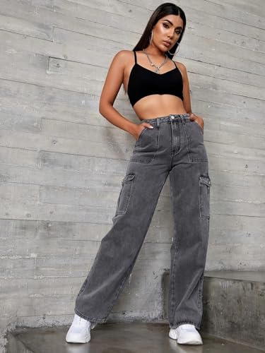 Image of KOTTY High Waist Wide Fit Jeans - Women's Relaxed Denim with Wide Leg