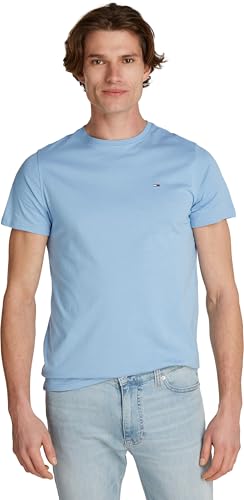 Tommy Jeans T-Shirt da Uomo a Maniche Corte Slim Fit Originale Tjm, Blu (Westside Blue), XS