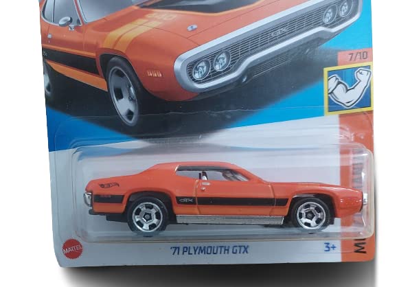 Hot Wheels 71 Plymouth Gtx 7/10 Muscle,Mania 166/250 Die-Cast Car