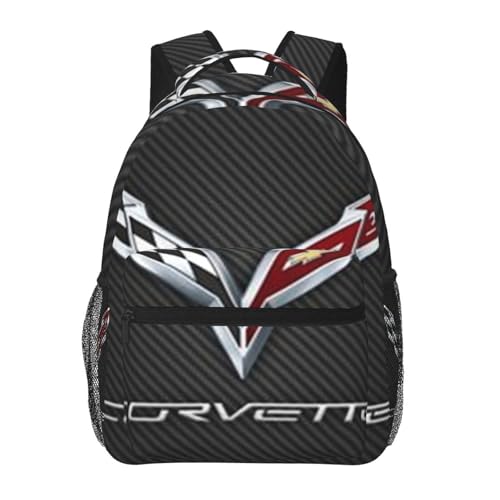 C-orvette Lightweight Casual Student Backpack With Adjustable Shoulder Straps And Cushioned Back For Comfort Black