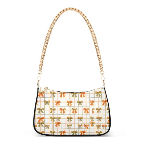 Clutch Shoulder Bags Tote Evening Purse Handbags for Women Fall Autumn Checkered Hobo Bags with Zipper Closure