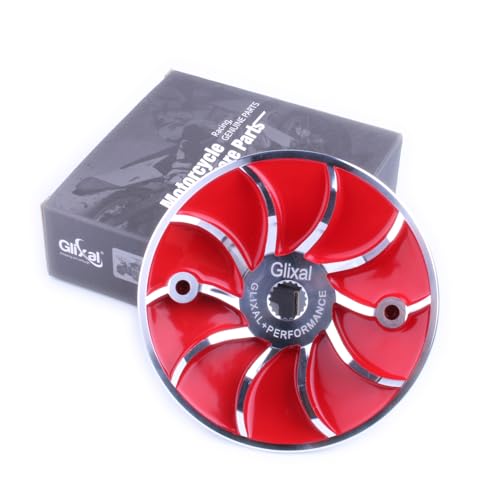 Image of Glixal Lightweight Racing Drive Face Fan for GY6 125cc 150cc 180cc 200cc 152QMI 157QMJ Engine Based Scooter Moped ATV Go-Kart Quads (Red)