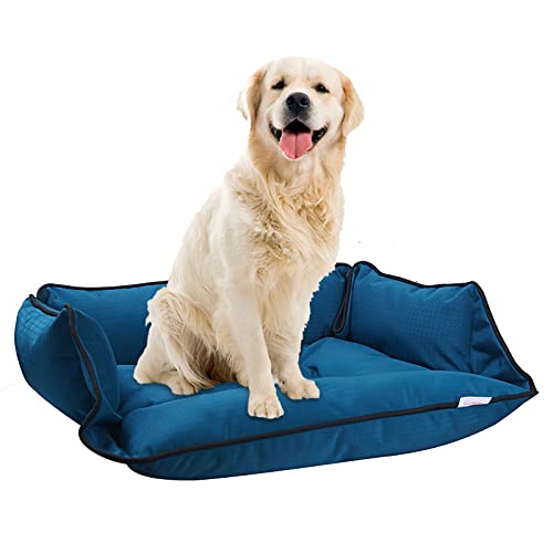 Cesta para Perro Grande, Cojín para Perro, Impermeable, Cesta para Gato, Lavable, Alfombra para Perro, Cama para Perro, Gato, Transpirable, de Tejido Oxford Fresco en Verano, 70 x 55 x 19 m Cover