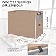 OUUTMEE Hundebox-Abdeckung, wasserdicht/Sonnenschutz/Lichtblockierend Hundekäfig-Abdeckung mit Tür und belüftetem Fenster 125cm Beige