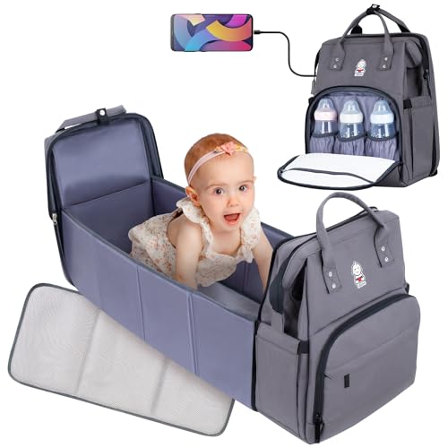 Image of TsBabies Innovative Diaper Bag with Changing Station, Large Baby Bag, Diaper Bag Backpack with Insulated Pockets, Baby Shower Gifts