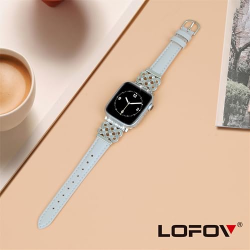Image of Compatible with Apple Watch Bands Women 38 /40 /41 /42mm Dressy Slim Leather Strap with Designer Celtic Knot Interlock Buckle Bracelet for iWatch Series 11 10 9 8 7 6 5 4 SE 3 2 1