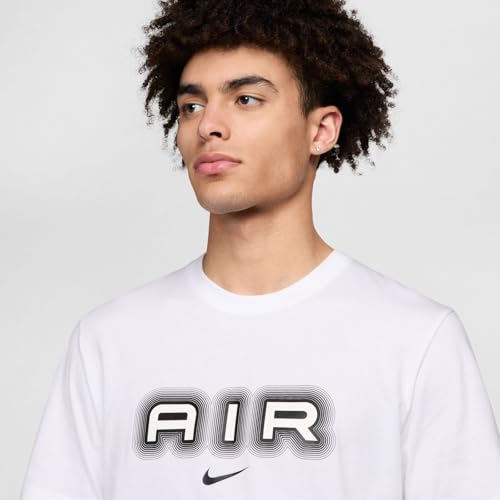 Nike Camiseta para Hombre Sw Air Graphic, Blanco/Negro, L