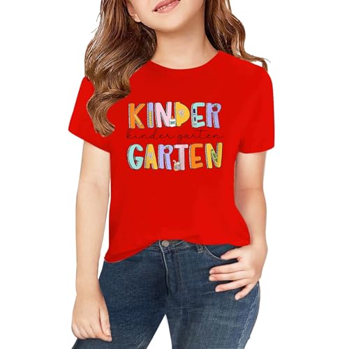 Kindergarten Shirts for Boys Girls Back to School Clothes Kids First Day of School Shirt Teens Cute Graphic Short Sleeve Tees