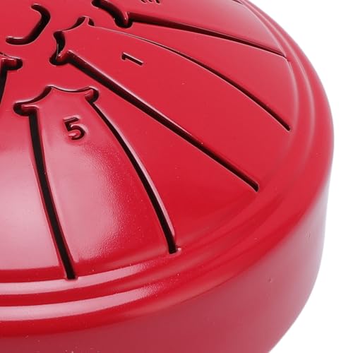 Tambor Mini de Lengüeta de Acero 8 Notas 4 Pulgadas Rojo miniatura 4